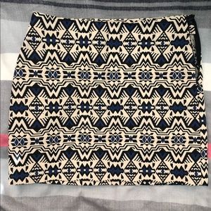 H&M Divided Aztec Woven Mini Skirt